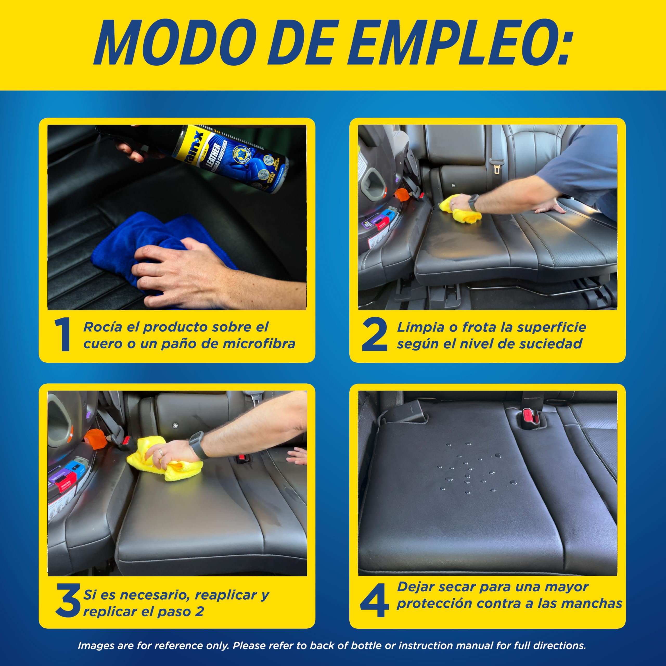 Rain-X Limpia Tapicerías Cuero Coche - Limpia,Nutre y Repele Manchas -300ml | Repelente Líquidos y Agua - Protección UV- Acabado Natural - Incluye Paño de Microfibra