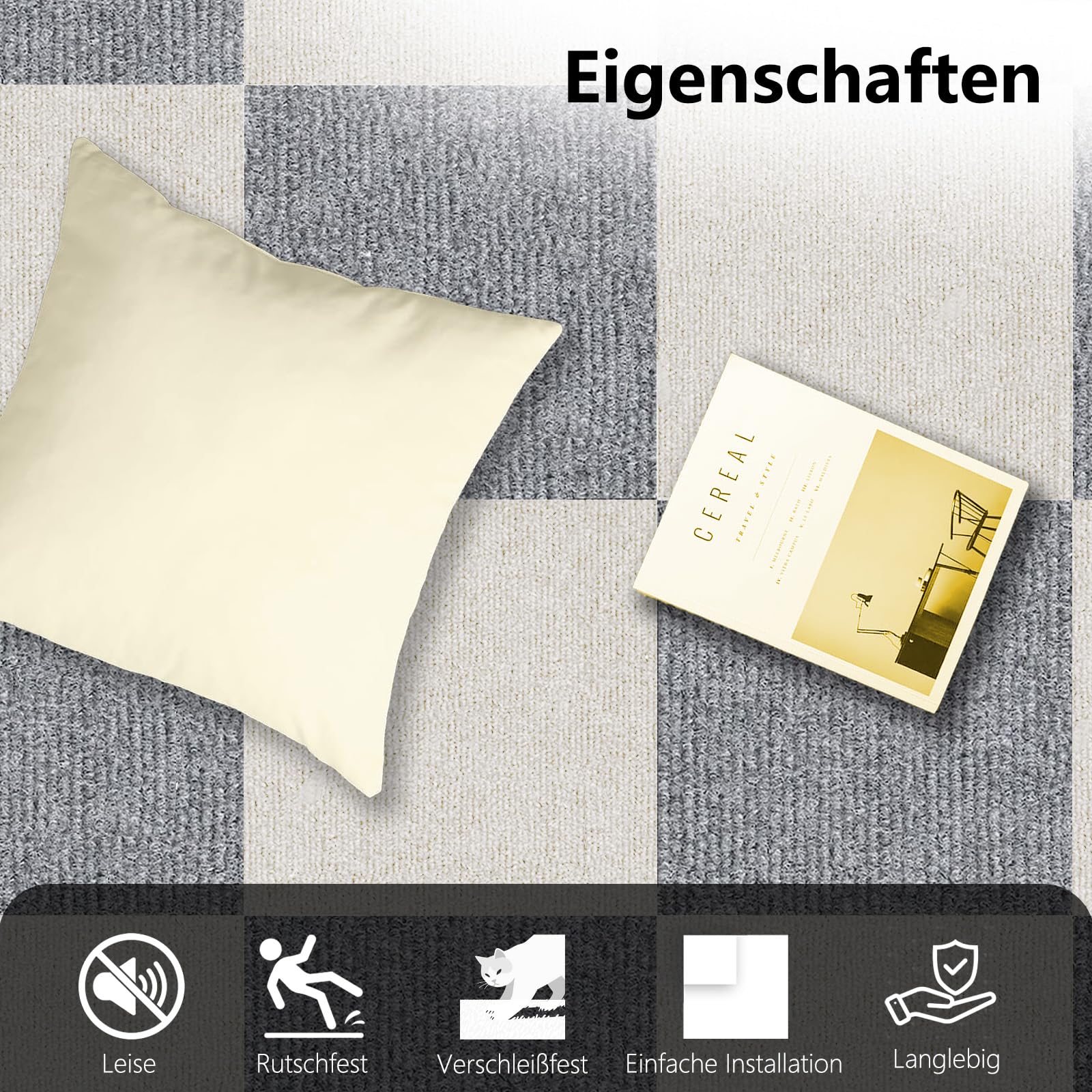 Selbstklebende Teppichfliesen 30x30cm - Einfacher Bodenbelag Zum Kombinieren In 3 Farben