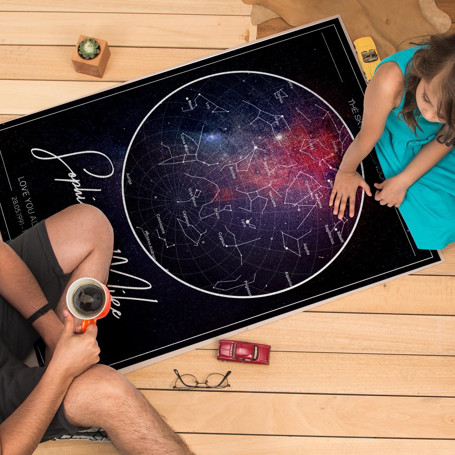 udelf Customized Celestial Constellation Star Map Puzzle, 2000 Piece Romantic Gift for Girlfriend and Wife, Gift Idea for Anniversaries, Birthdays, and Valentine's Day