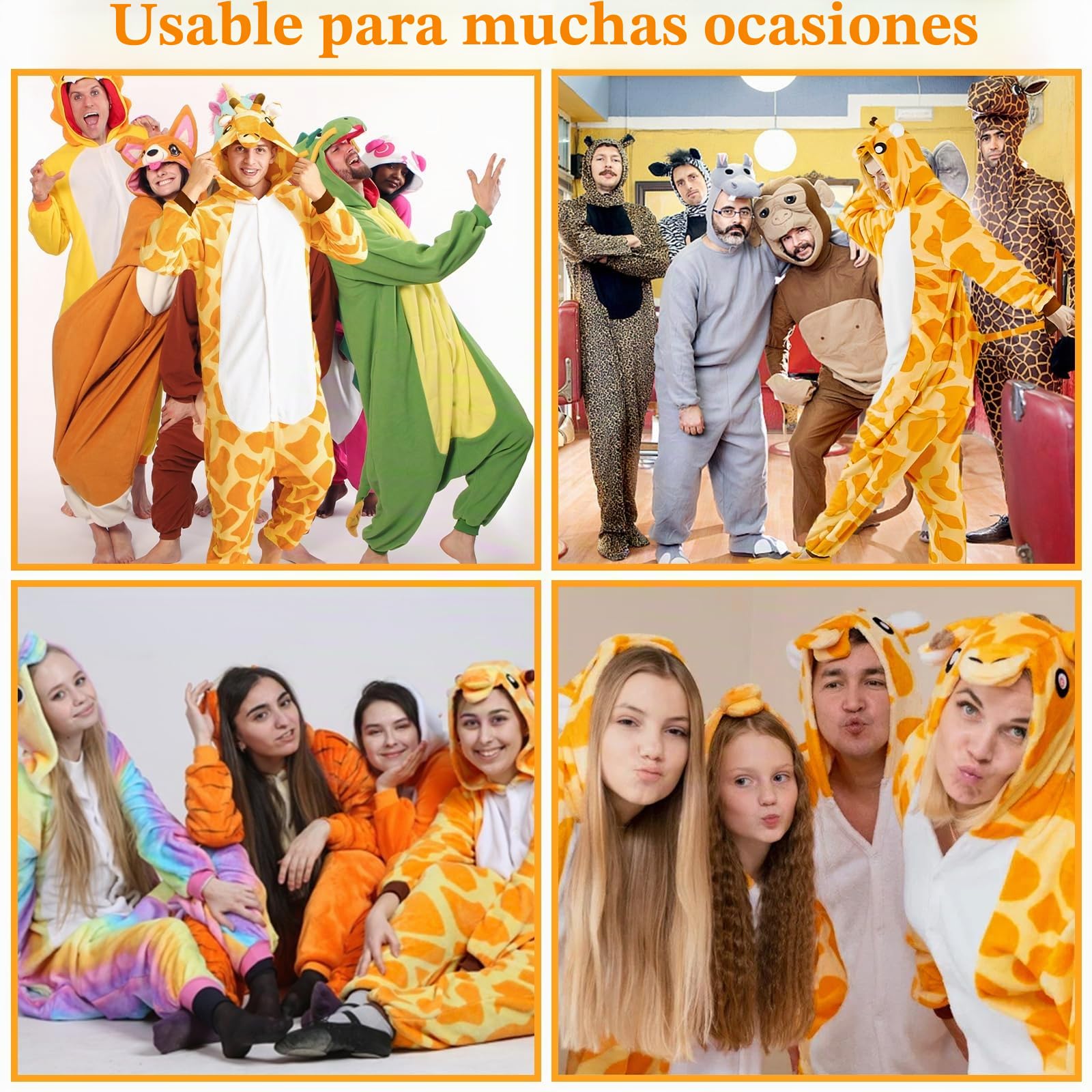 Tutukyle Pijama Jirafa Onesie Adulto- Unisex Disfraz Jirafa Animales Pijama Entero Cosplay Traje de Disfraz Animal para Disfraces de Carnaval Fiesta de Halloween Ropa de Dormir Navidad Mujer y Hombre