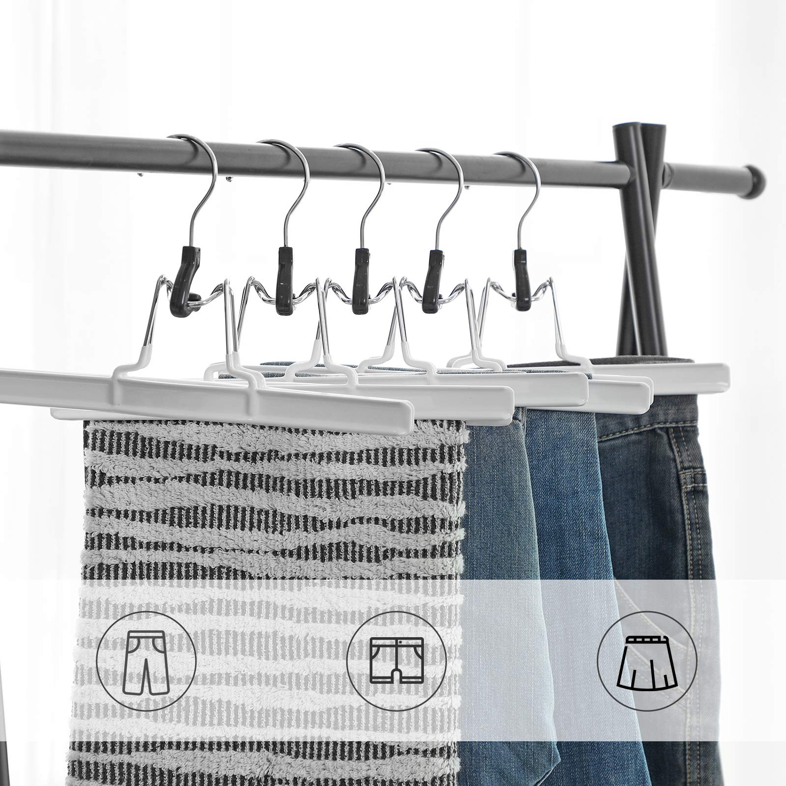 Kledinghanger, Kleerhanger, Rokspanner, Broekspanner, set van 10 Stuks