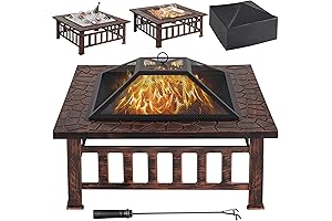 Yaheetech Fire Pits: Outdoor Oasis with Cover