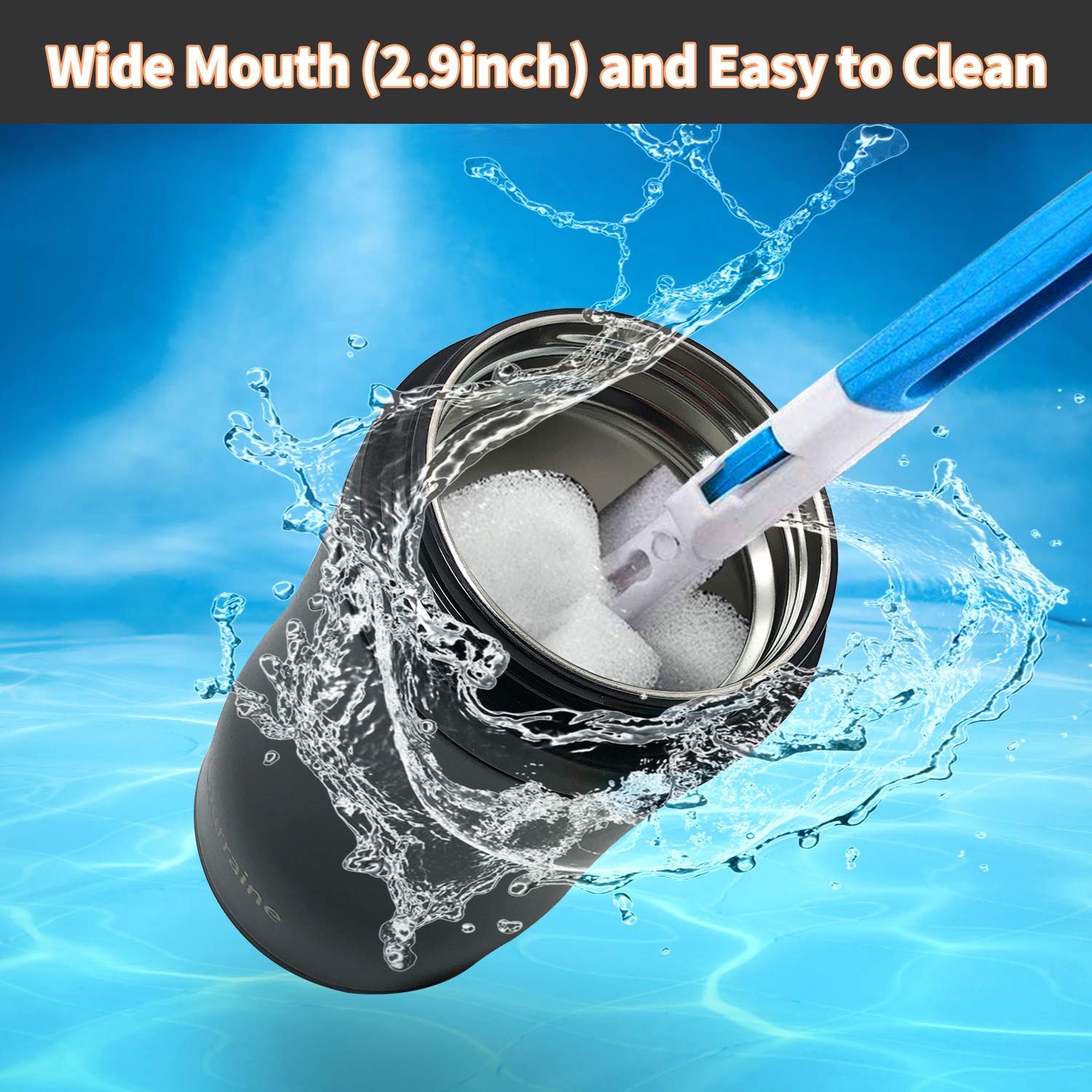 Récipient Isotherme Pour Nourriture, 800 Ml, En Acier Inoxydable, Avec Cuillère, Fourchette, Baguettes, Boîte De Conservation Au Chaud, Pour Soupe