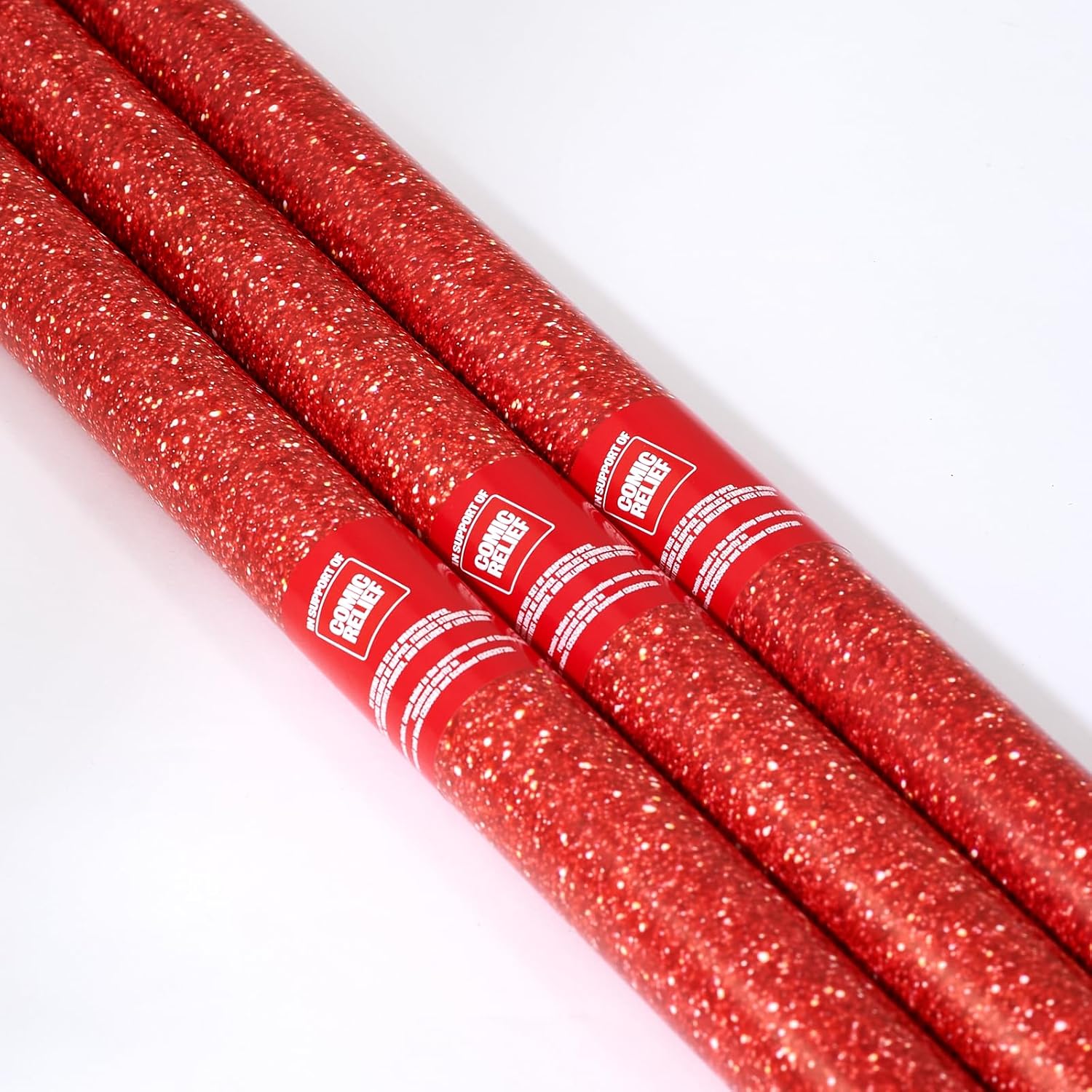 Wrapping Paper Glittery Red in Support of Comic Relief