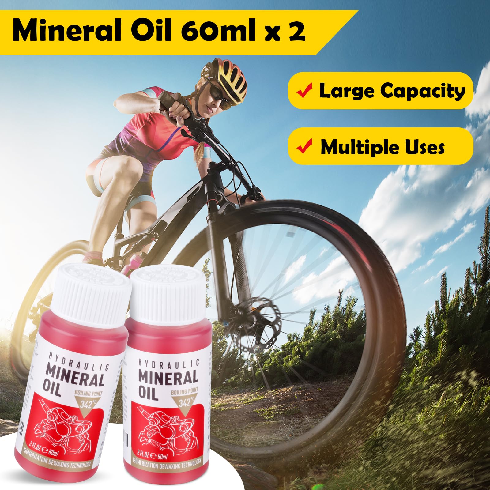 Olio minerale liquido per freni 120 ml per freni a disco idraulici Shimano, Tektro e TRP