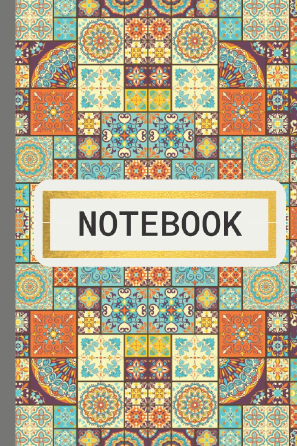 Notebook: 6'' x 9'' inches (A5 Size) Blank Lined Journal/Notebook With Colorful Moroccan Carpet Pattern (Paperback)