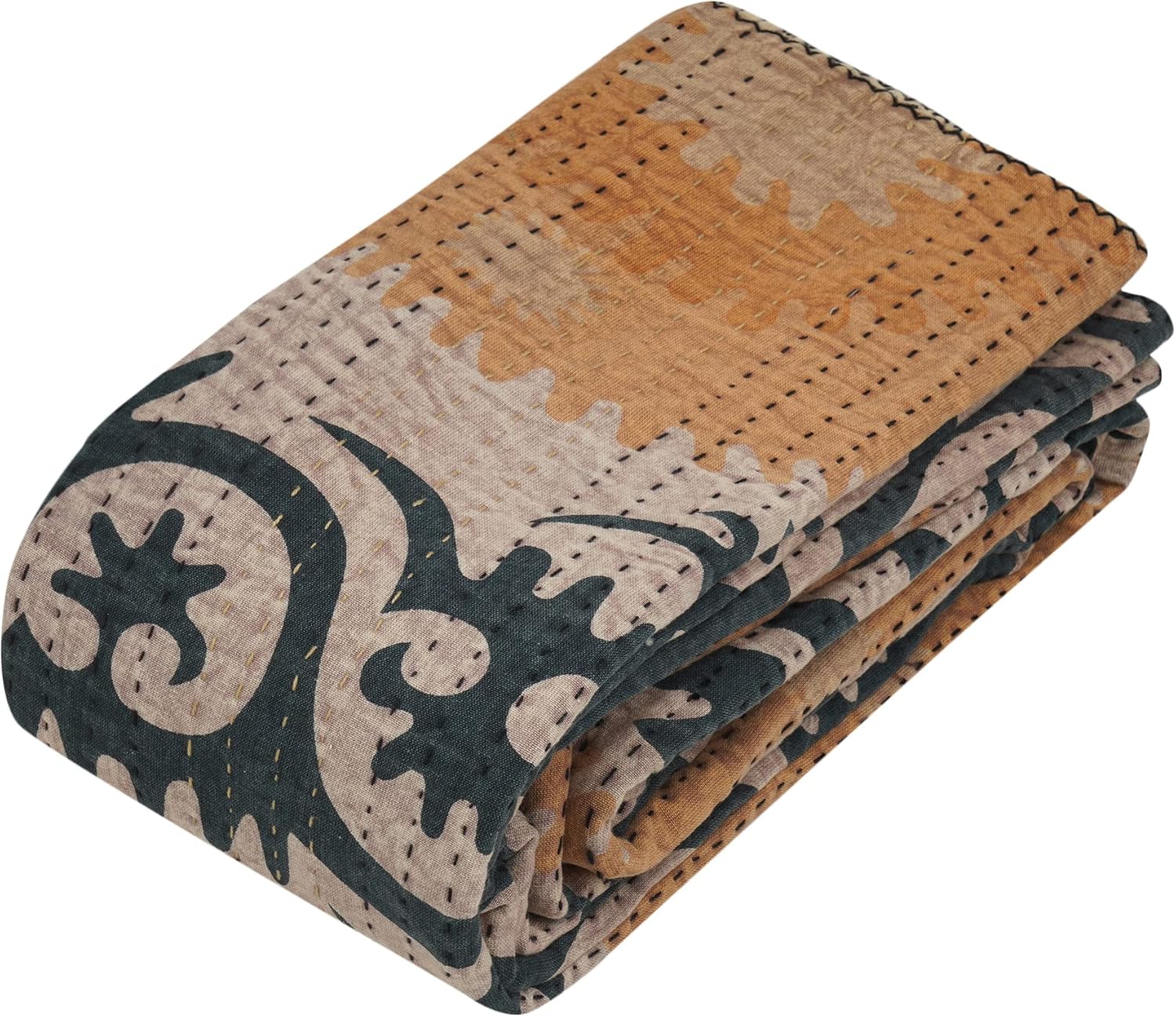 100% Pure Cotton HANDBLOCK Bedspread/BEDCOVER