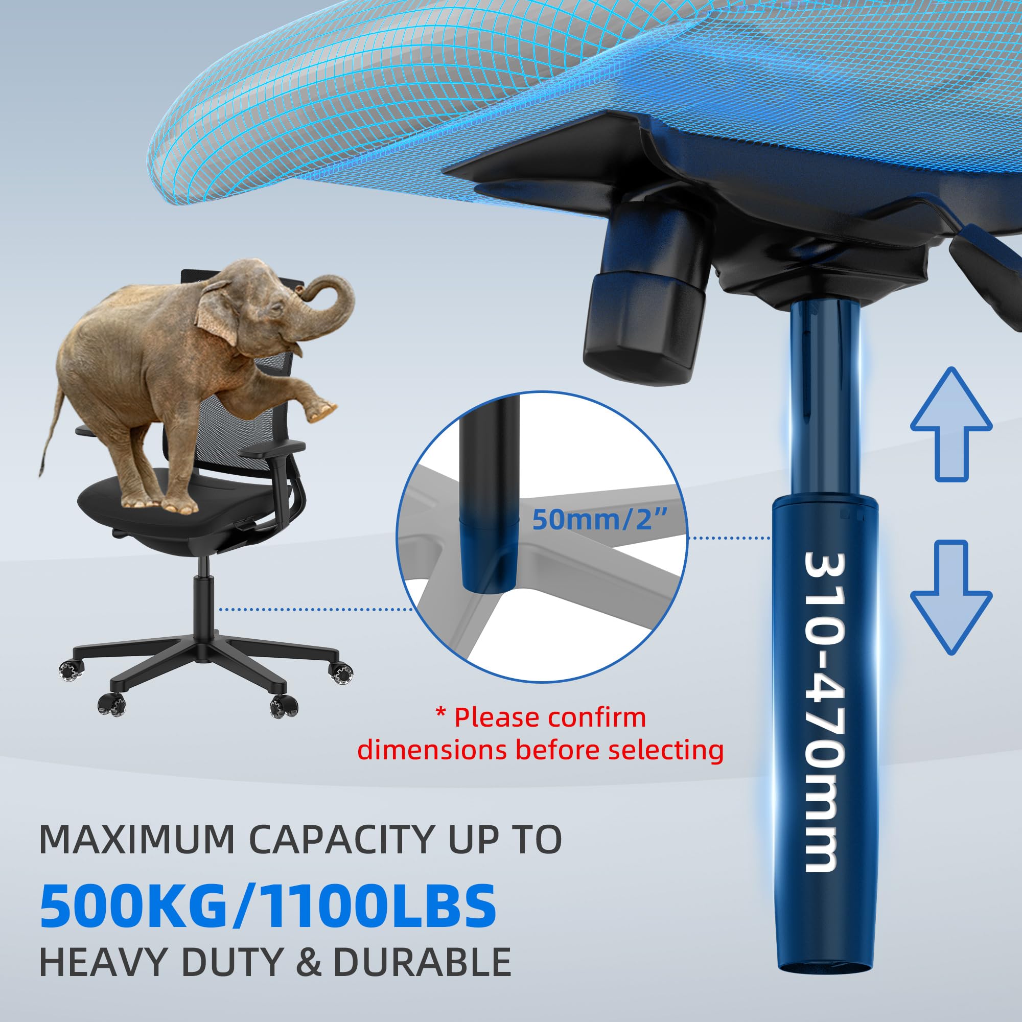 WEWILL Gas Spring For Office Chairs, Gas Pressure Spring, Office Chair - View #6