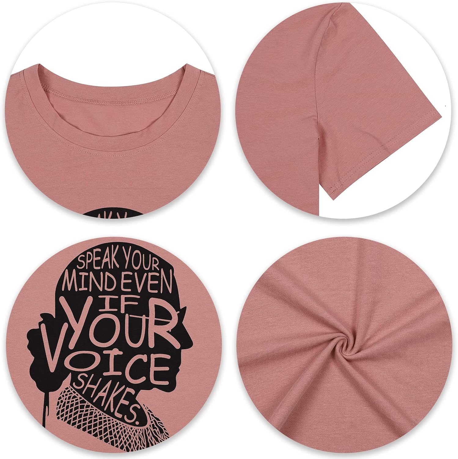 FASHGL RBG Shirt Ruth Bader Ginsburg Shirt RBG Tshirt for Women Ruth Tee Speak Your Mind Tops - Image 5