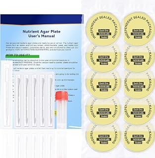 iigala Nutrient Agar Petri Dishes Kit: 30 Individually Sealed Pre-Poured Plates, Swabs, Pipettes for Science Experiments & Mold Testing