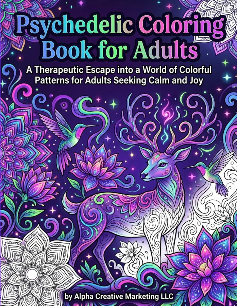 Psychedelic Coloring Book for Adults: A Therapeutic Escape into a World of Colorful Patterns for Adults Seeking Calm and Joy