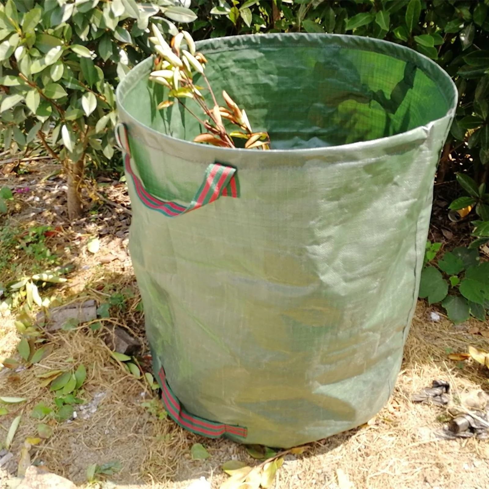 Sacs à déchets de jardin réutilisables - 670 x 770 mm - Pliable - Respectueux de l'environnement - Pour le nettoyage de la cour (vert)