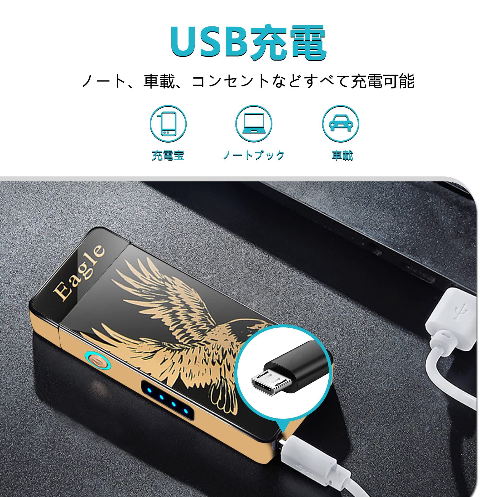 RSBYE Mini-boogaansteker, USB-oplaadbaar, plasma-aansteker