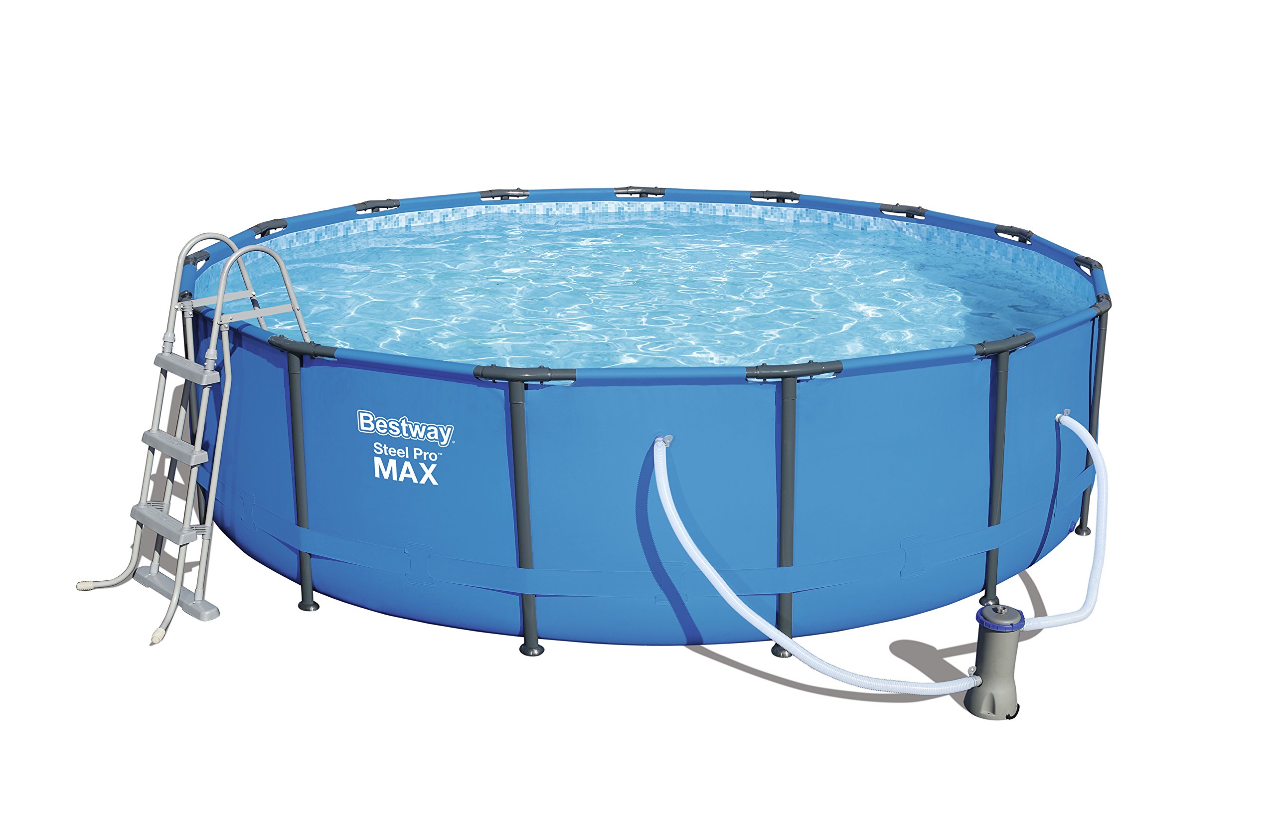 Bestway Steel Pro Max 15' x 42"/4.57M x 1.07M Pool Set Swimming Pool, 14970 Liters, Blue, 457 x 457 x 107 cm