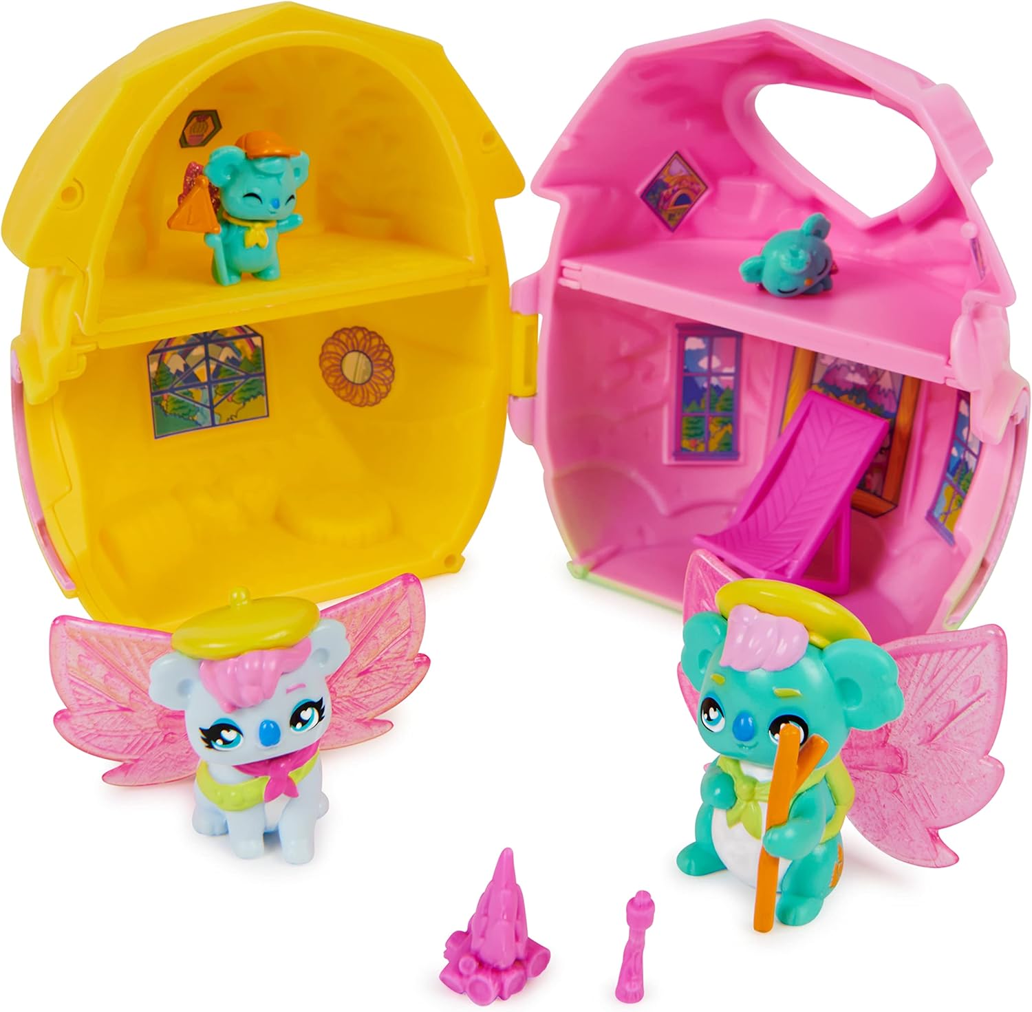 HATCHIMALS CollEGGtibles, Rainbow-Cation Family Hatchy Home Playset with 3 Characters and up to 3 Surprise Babies (Style May Vary), Kids’ Toys for Girls