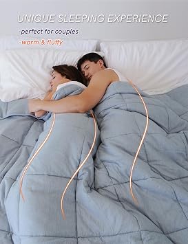 YnM Weighted Blanket Queen 15lbs, The Heavy Oversized Weighted Comforter, Warm & Fluffy (Neutral Grey, 15lbs, 90 Lx90 W)