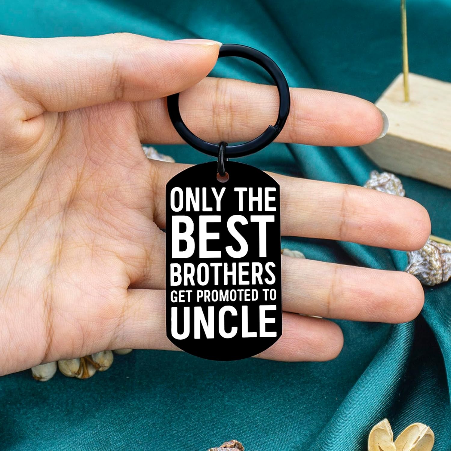 Promoted to Uncle Baby Announcement Gift Uncle Gifts Brother Keychain Brother Christmas Gifts Adults Fathers Day Birthday Gift for First Time New Uncles from Niece Nephew - Image 6