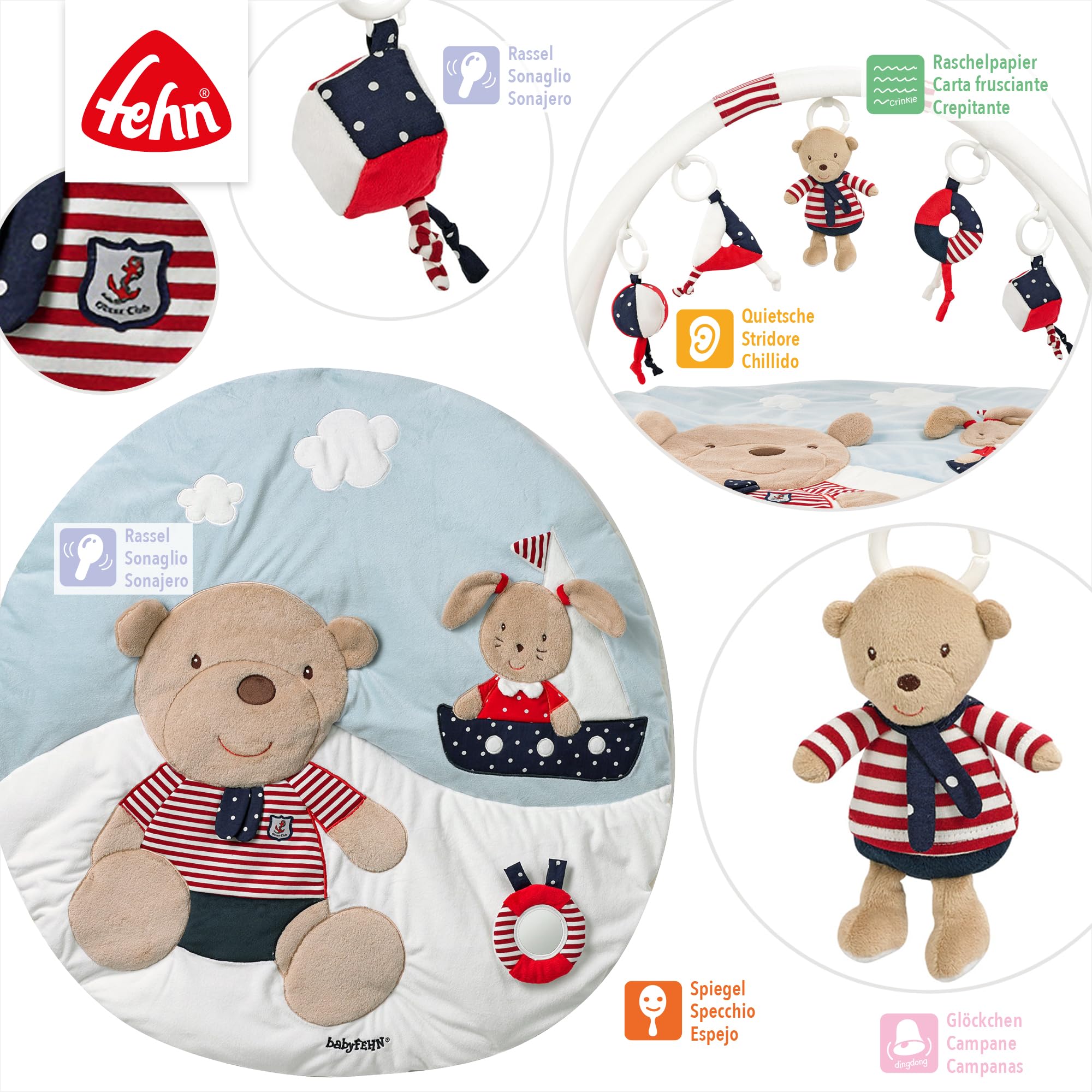 Speelkleed - Activiteitenmat - Speelmat - Babygym - Miss Fleur de Lune Speelkleed - Activiteitenmat - Speelmat - Babygym - Miss Fleur de Lune