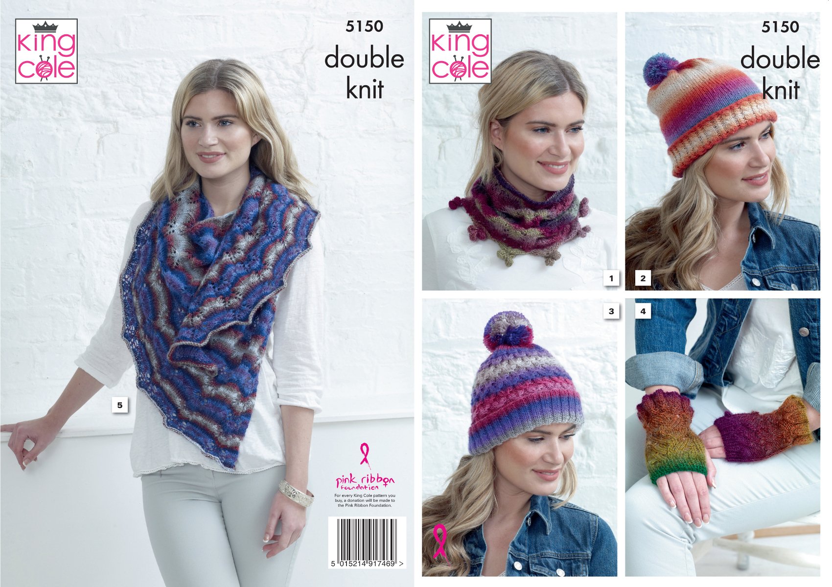 King Cole DK Knitting Pattern Apparel Accessories 5150