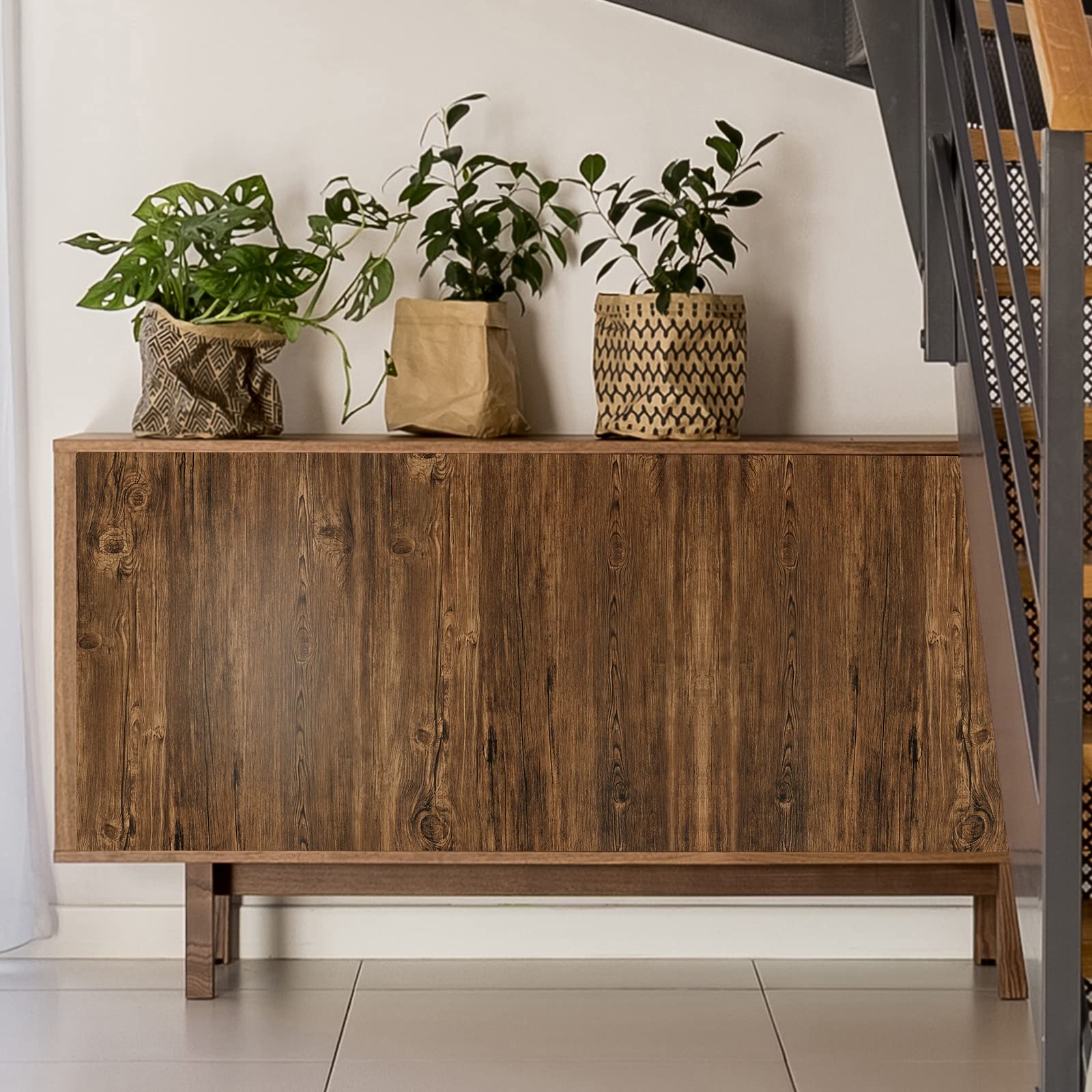 VEELIKE Papel Pintado Madera Marrón Vintage 60 cm x 900 cm Papel Adhesivo para Muebles Revestimiento Pared Madera Vinilo Adhesivo Encimera Cocina Impermeable Vinilo Adhesivo Pared Habitacion