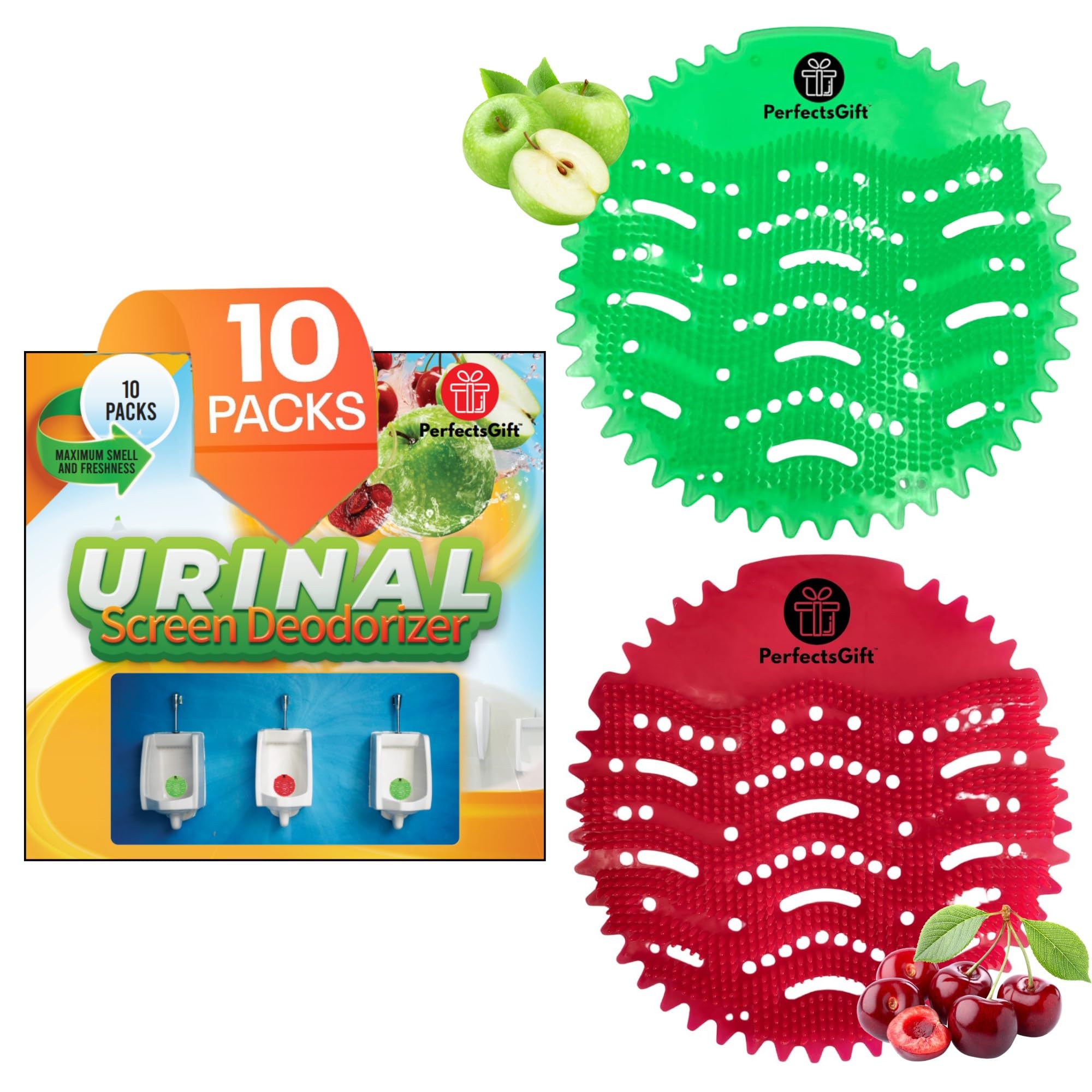 10 Pastilles Désodorisantes Pour Urinoir - Parfum Vert, Efficaces Et Discrètes