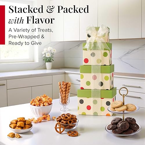 Miniatura 3 de Torre con palomitas de maíz gourmet, galletas y dulces variados, regalo de celebración, de la marca Broadway Basketeers