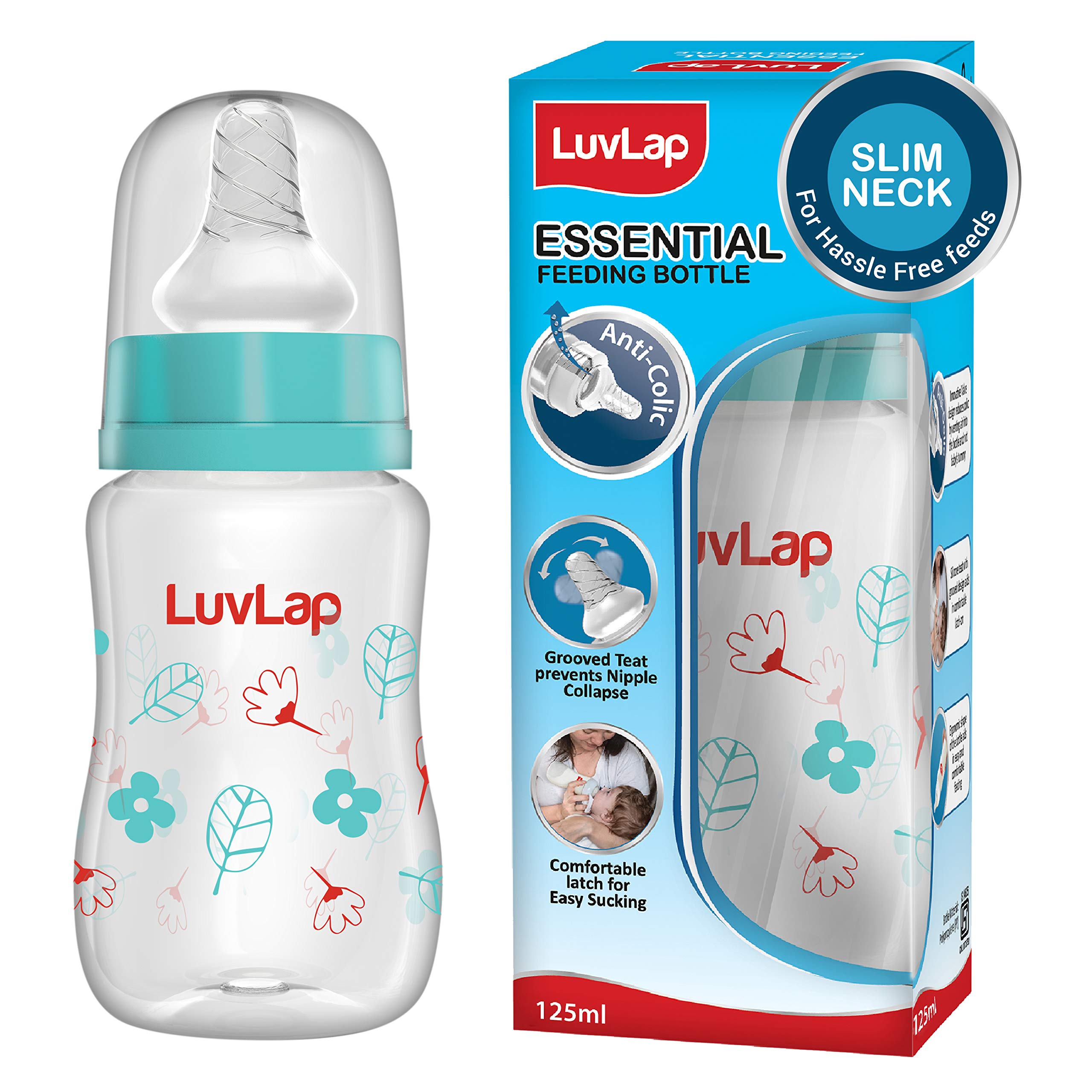 LuvLap Manual Breast Pump & Slim Feeding Bottle 125 ml - Image 5 thumbnail