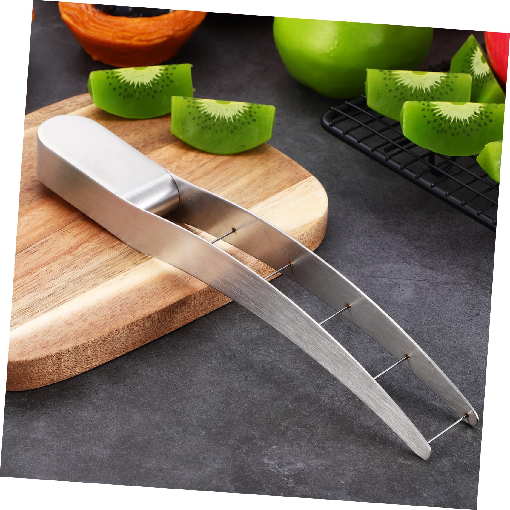 Homoyoyo 2 Pièces Couteau Trancheuse Pastèque Acier Inoxydable Outil Coupe Melon pour Fruits Gros Découpe Carrés Réguliers et Pratique pour