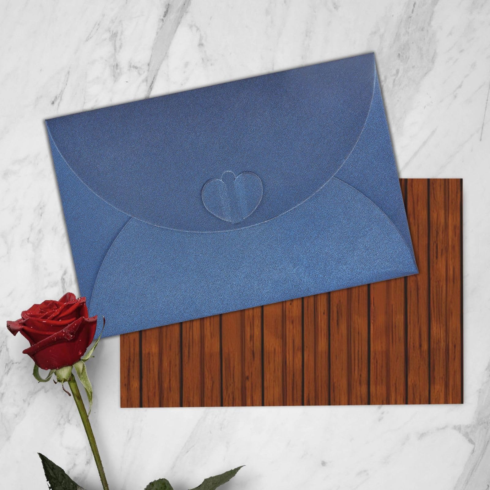 SLAPAFLIFE Biglietti Auguri Vuoti 10x15 Cm – Confezione Da 40 Con Buste Rustiche Floreali, Eleganti E Versatili - 2