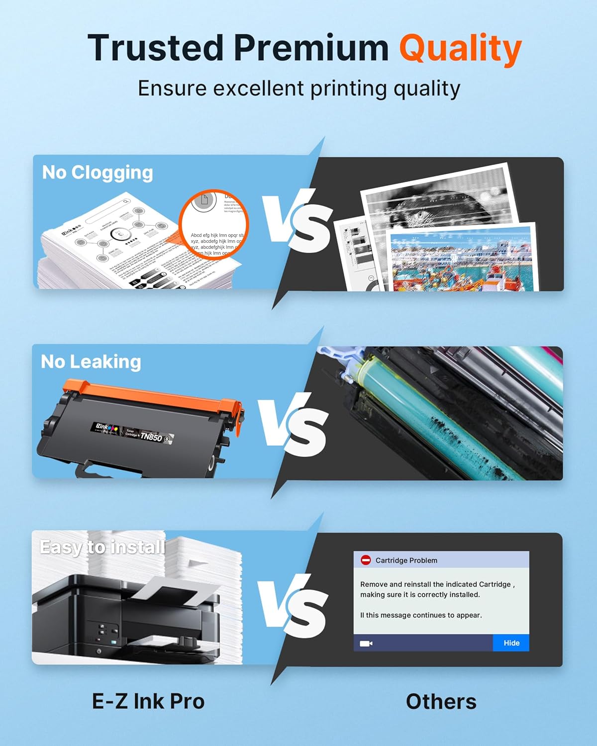 TN850 Toner Cartridges Compatible Replacement for Brother TN-880 TN-850 TN-820 TN820 High Yield Replacement for HL-L6200DWT L6200DW L5200DW L5100DN MFC-L5800DW L5700DW L6700DW L6800DW (4 Black)