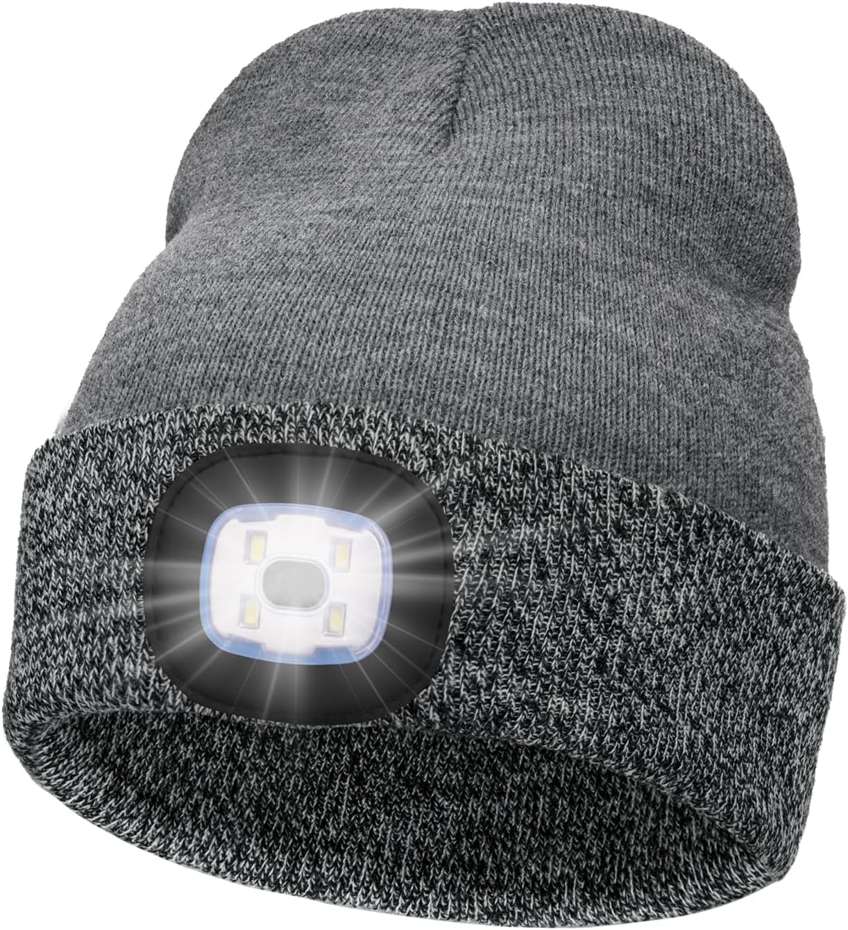 MELASA Unisex Beanie with The Light Hands Free Winter Beanie Gifts for Men