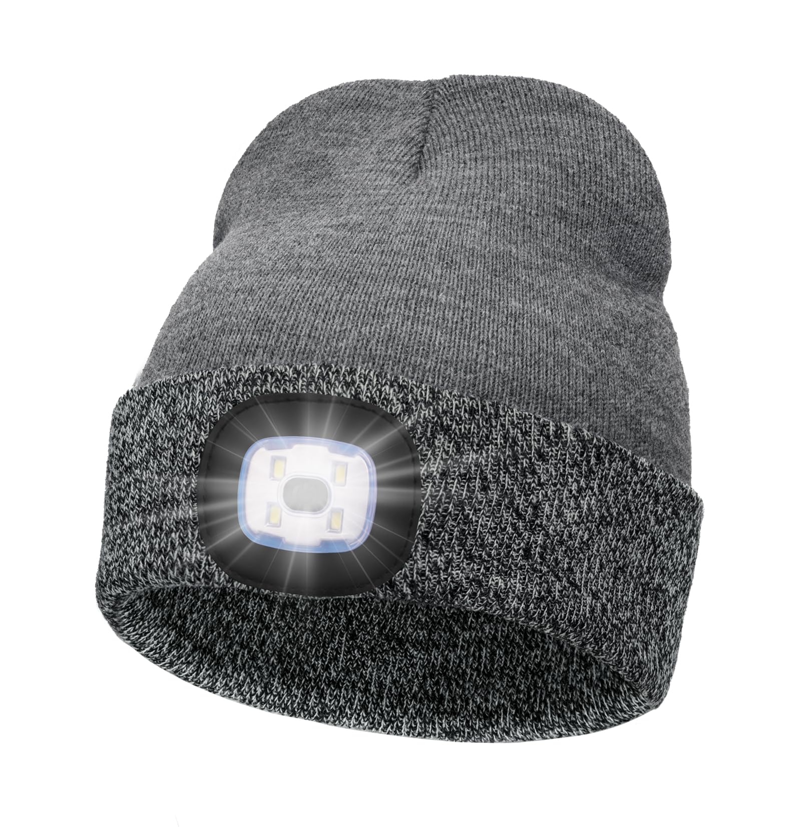 MELASA Unisex Beanie with The Light Hands Free Winter Beanie Gifts for Men