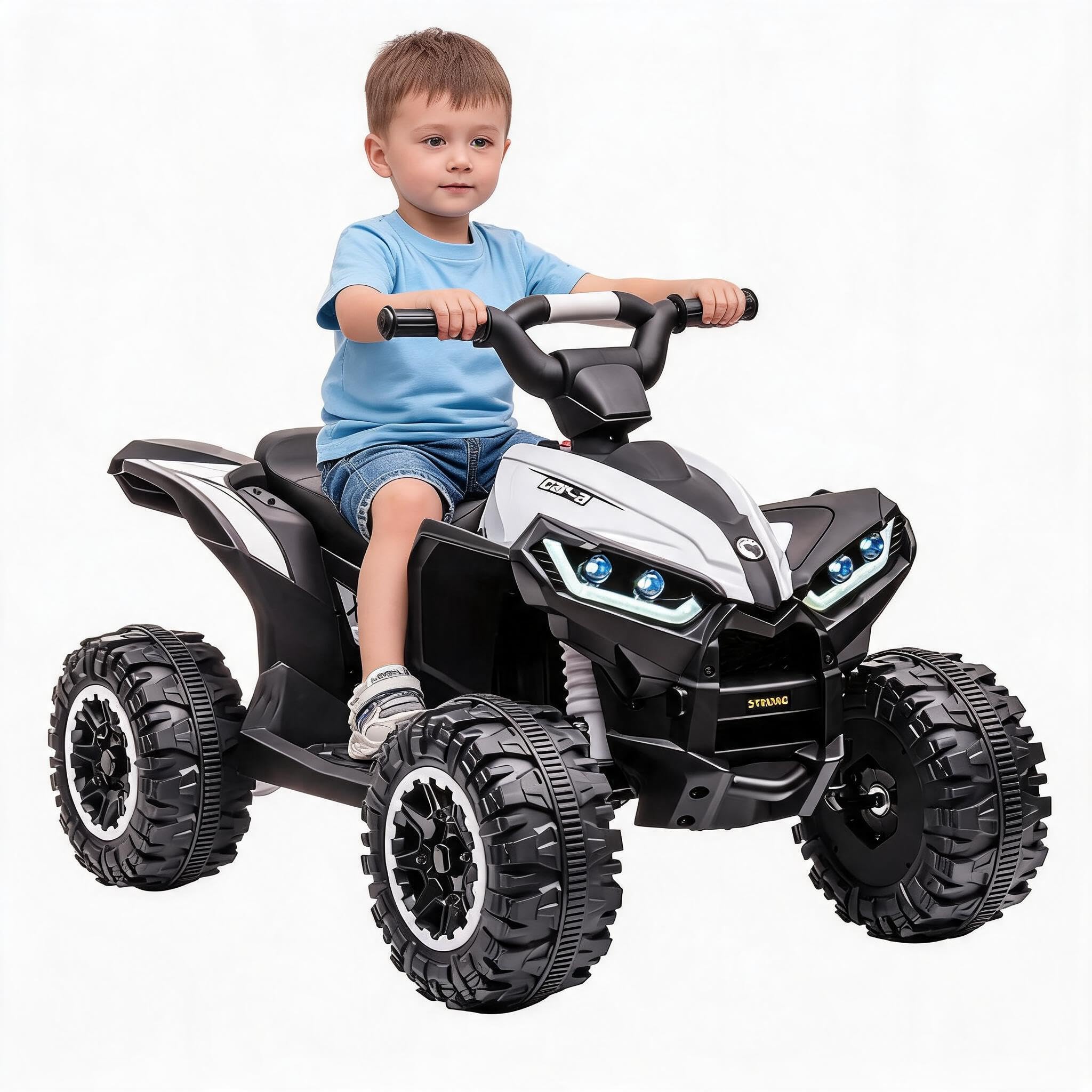 12V Kids Electric Quad Bike, Ride on ATV Car with Parental Remote Control
