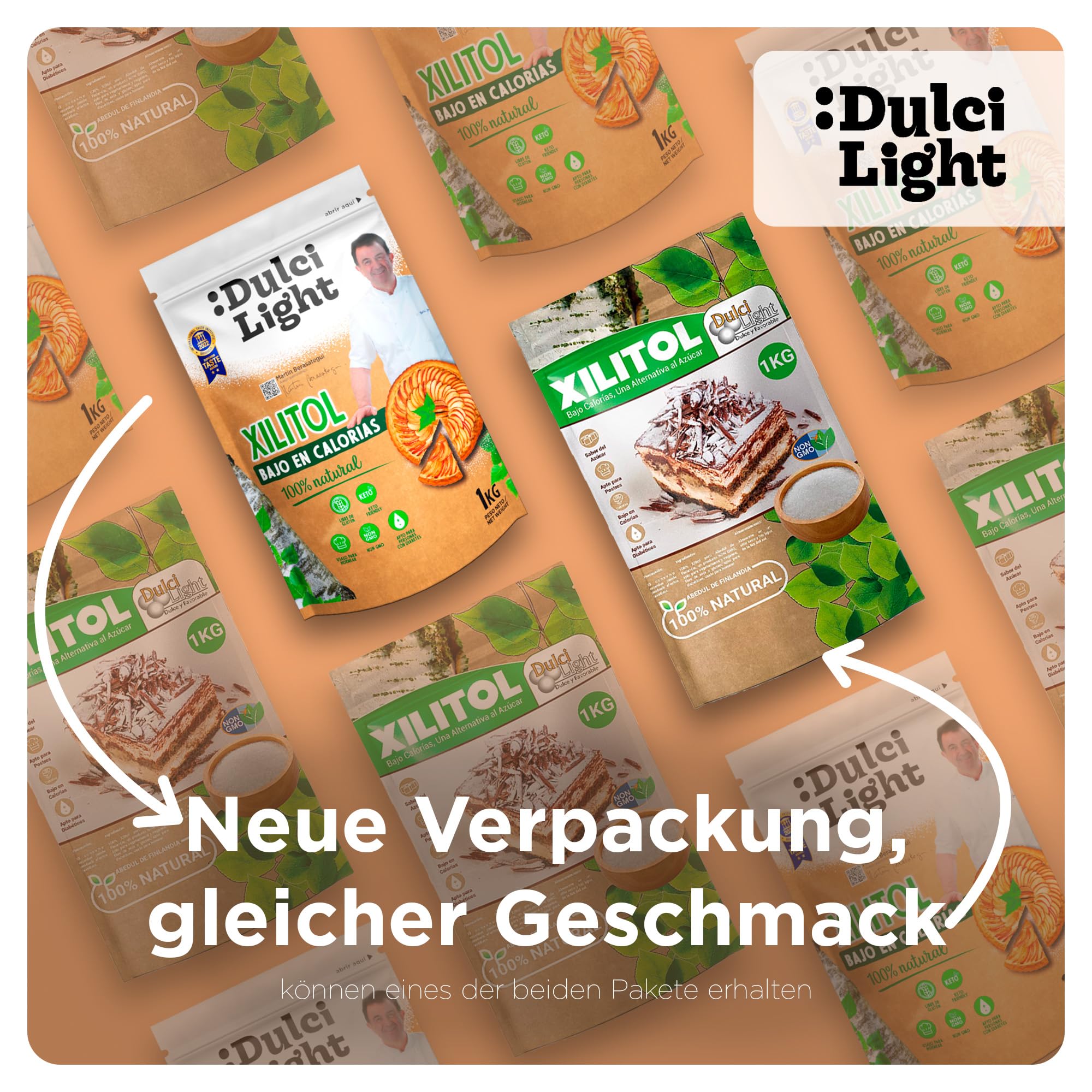 Dulcilight Xylit 3Kg Zuckerersatz Ohne Kalorien - Birkenzucker Xylit Natürliches Aroma, Nicht-GMO, Keto, Vegan, Glutenfrei - Pflegen Sie Ihre Zähne, Kein Bitterer Nachgeschmack