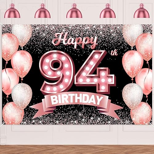 Vista 77 de Happy 21st Birthday Rose Gold Banner Backdrop Cheers to 21 Years Old Confetti Balloons Theme Decor Decorations for Women 21 Years Old Pink Birthday