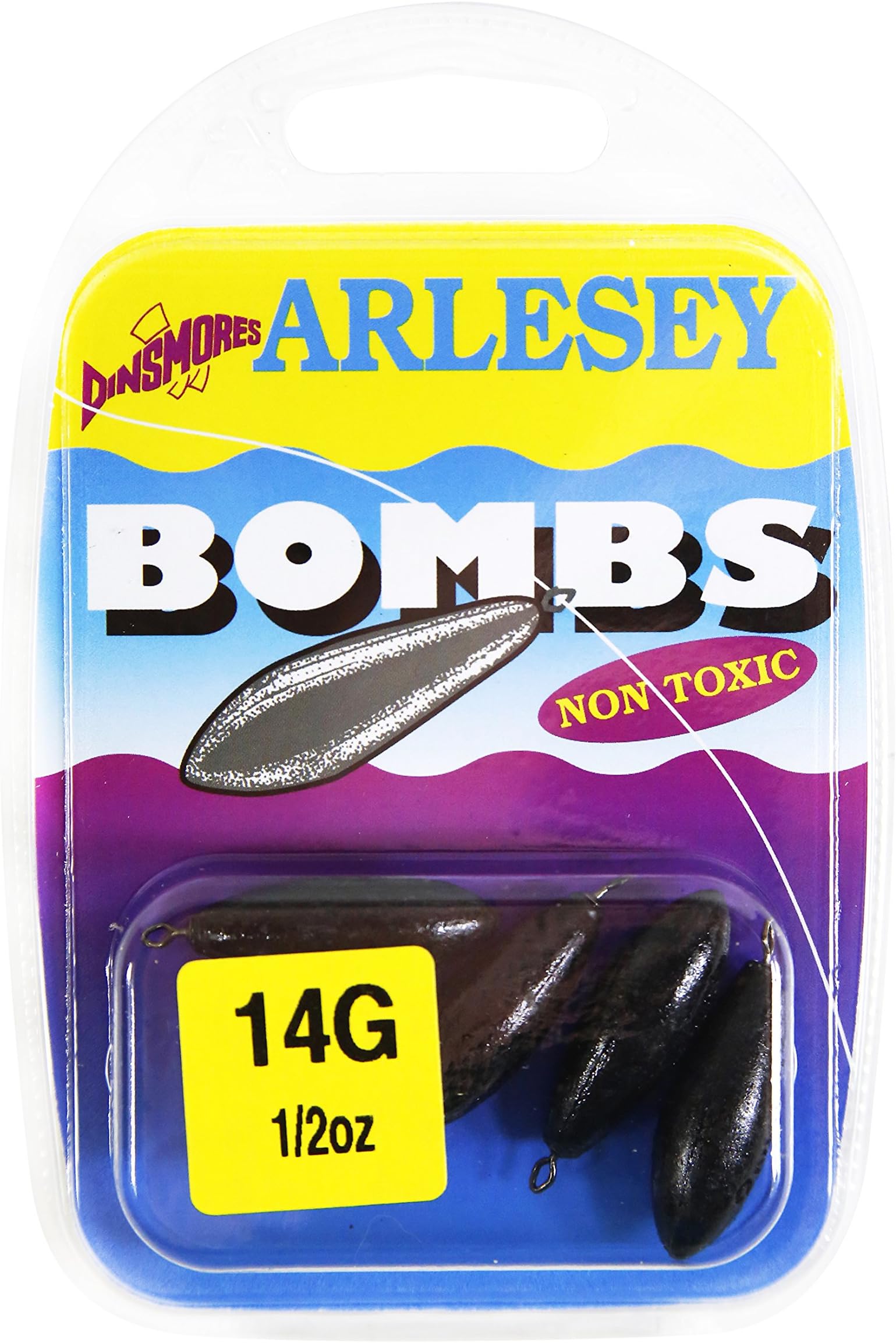 Dinsmores Non Toxic Arlesey Bomb Sinker - Black, 14 g