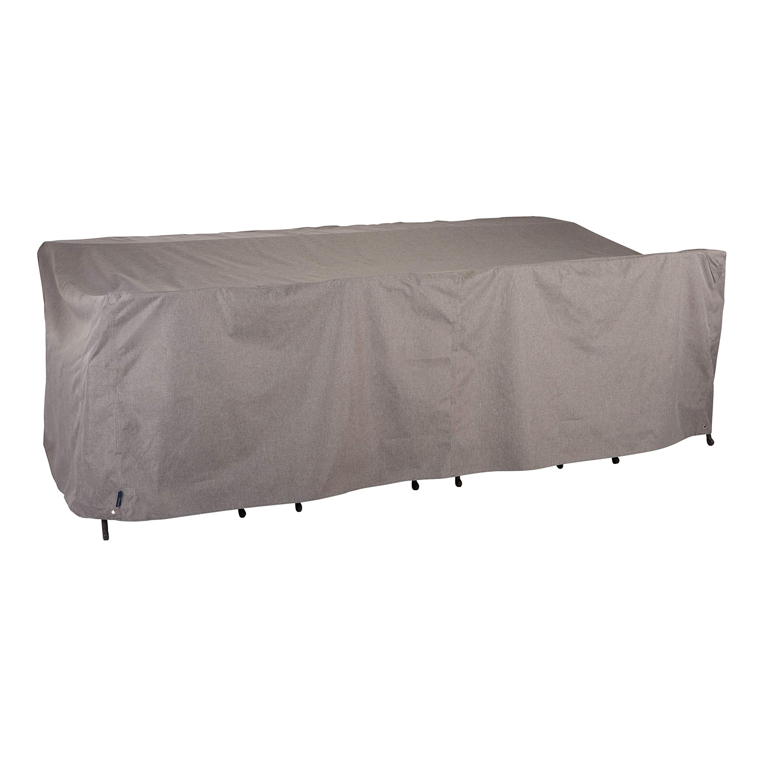 Modern Leisure 3005 Garrison Waterproof Outdoor Dining Table and Chairs (Rectangle 64 W x 108 D x 34 H inches) He Patio Furniture Cover, Gray