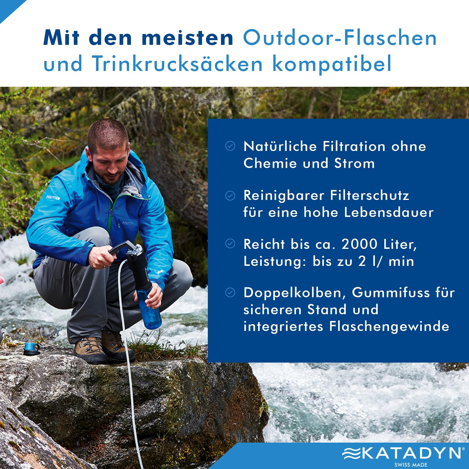 Katadyn 8014932 Vario Filter aus der Backcountry Serie, Schwarz