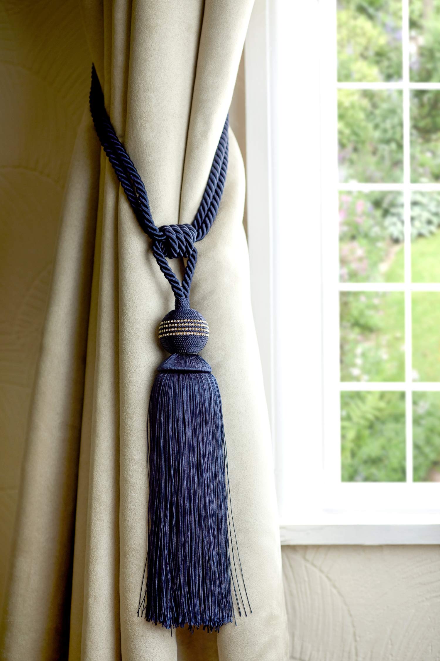 Emma Barclay Navy Galaxy Tieback In - 60Cm Total Length