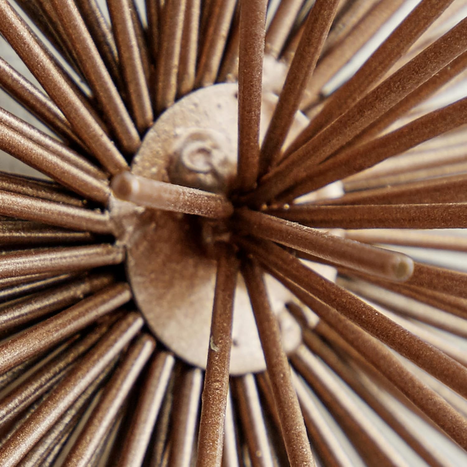 Copper 3D Starburst Metal Wall Sculpture Set of 3