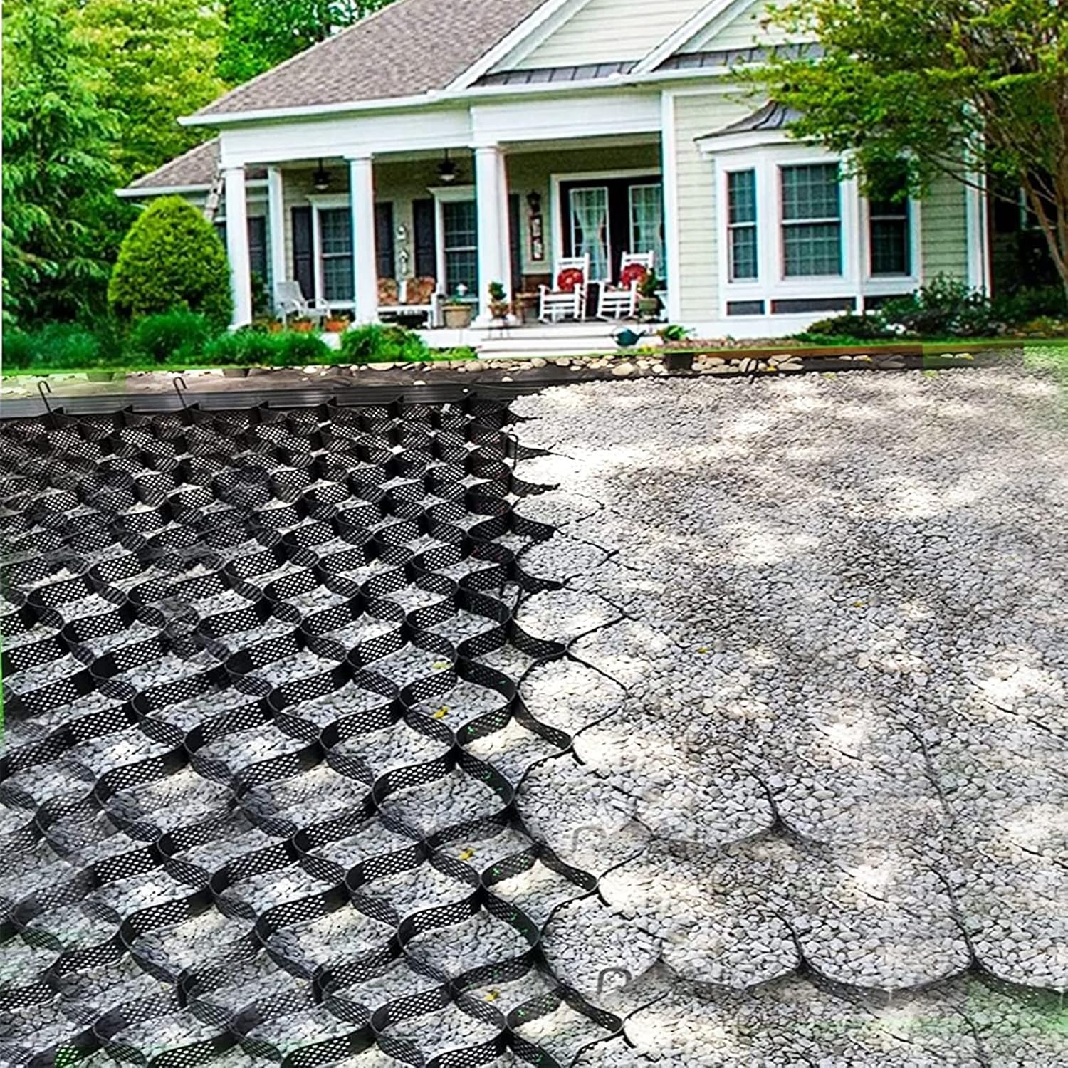 Gravel Stabilizer Grid2 Thick Honeycomb Paving for Driveways Paths & SlopesDurable Soil Stabilization & Erosion Control for Stable Surfaces