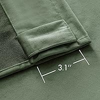 Vista 74 de MIULEE Cortinas de terciopelo de 63 pulgadas de largo, 2 paneles de cortinas opacas de lujo para dormitorio, sala de estar, cortinas de ventana