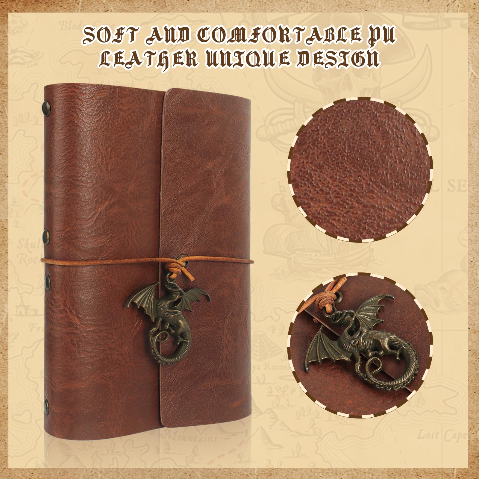 Byhoo Etui na karty z księgą zaklęć DND RPG, kieszonkowa książka zaklęć i referencyjna, akcesoria do gier Tome of Recollection TTRPG dla początkujących mistrzów DND (w zestawie 60 kart gracza w