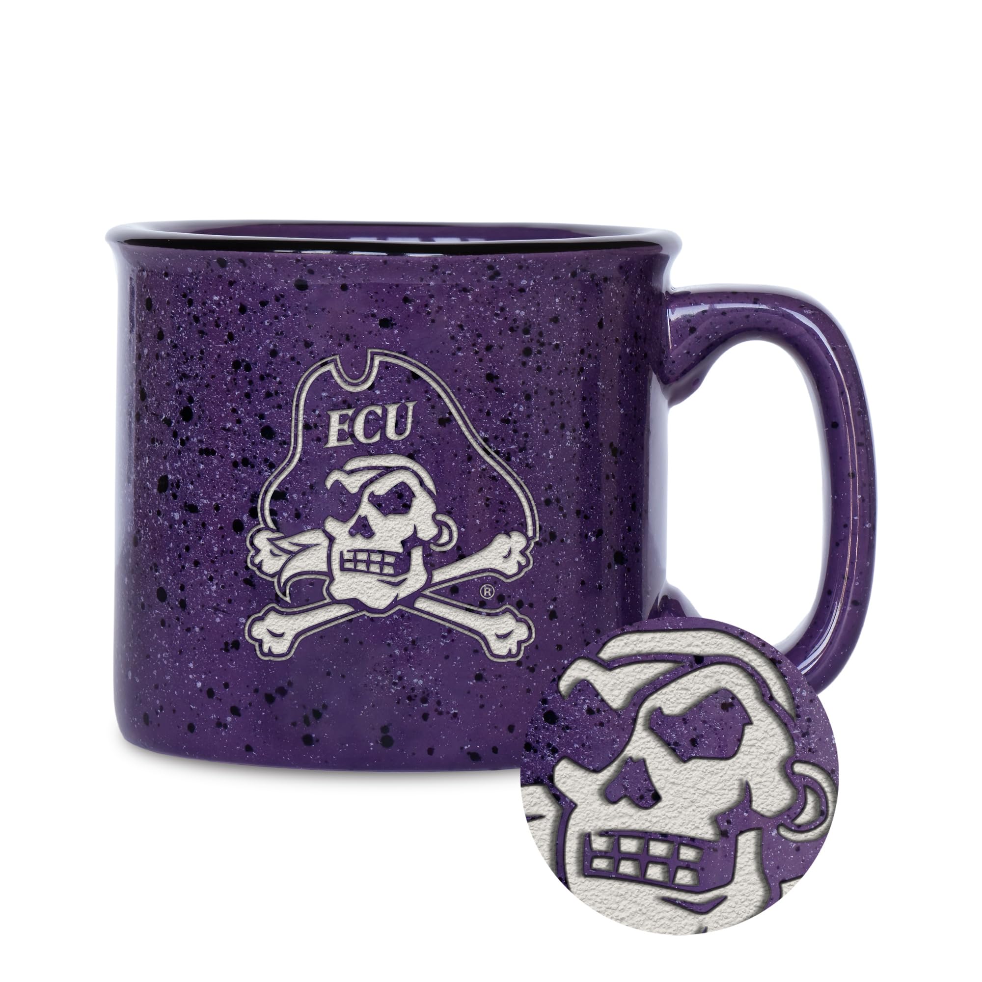 Rico Industries NCAA Speckle 12oz Laser Engraved Campfire Mug