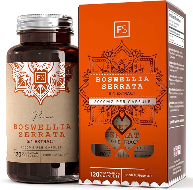 title=FS Boswellia Serrata Capsule 2000mg | 120 Capsule Vegane- Fornitura per 4 Mesi