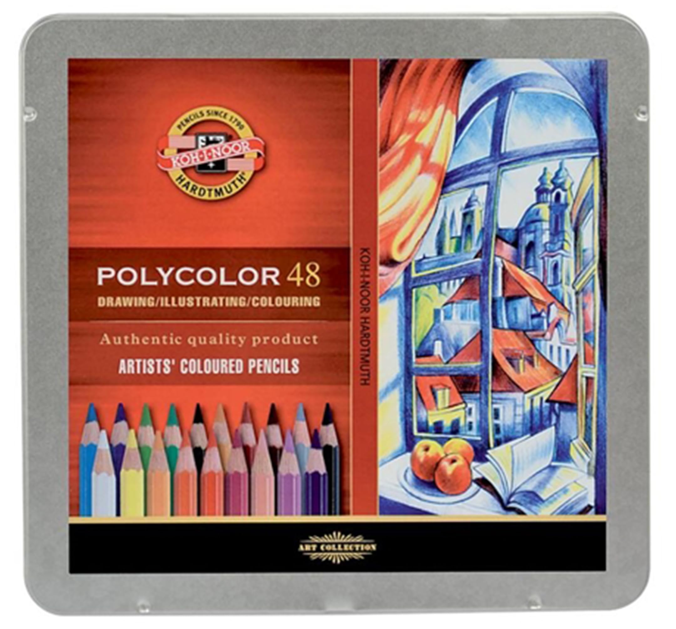 Amazon | Koh-I-Noor Polycolor 48 Pencil Tin Set | 色鉛筆 | 文房具
