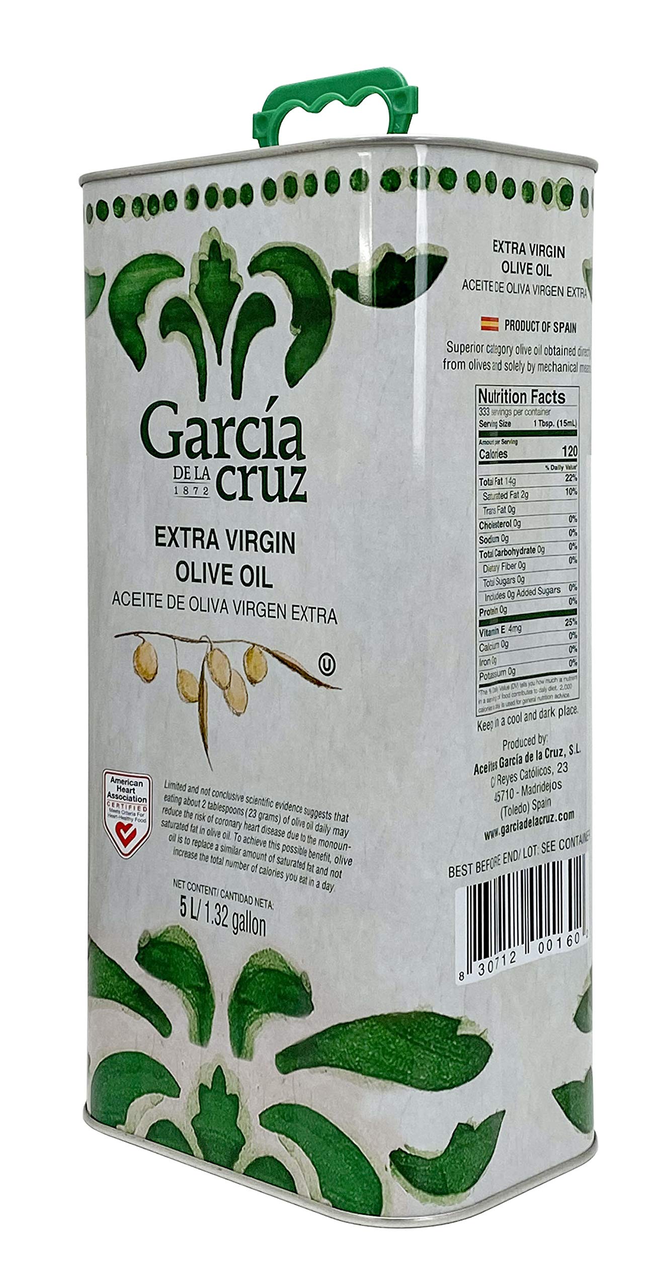 García de la Cruz - Olio extravergine di oliva, Montes de Toledo, lattina da 5L