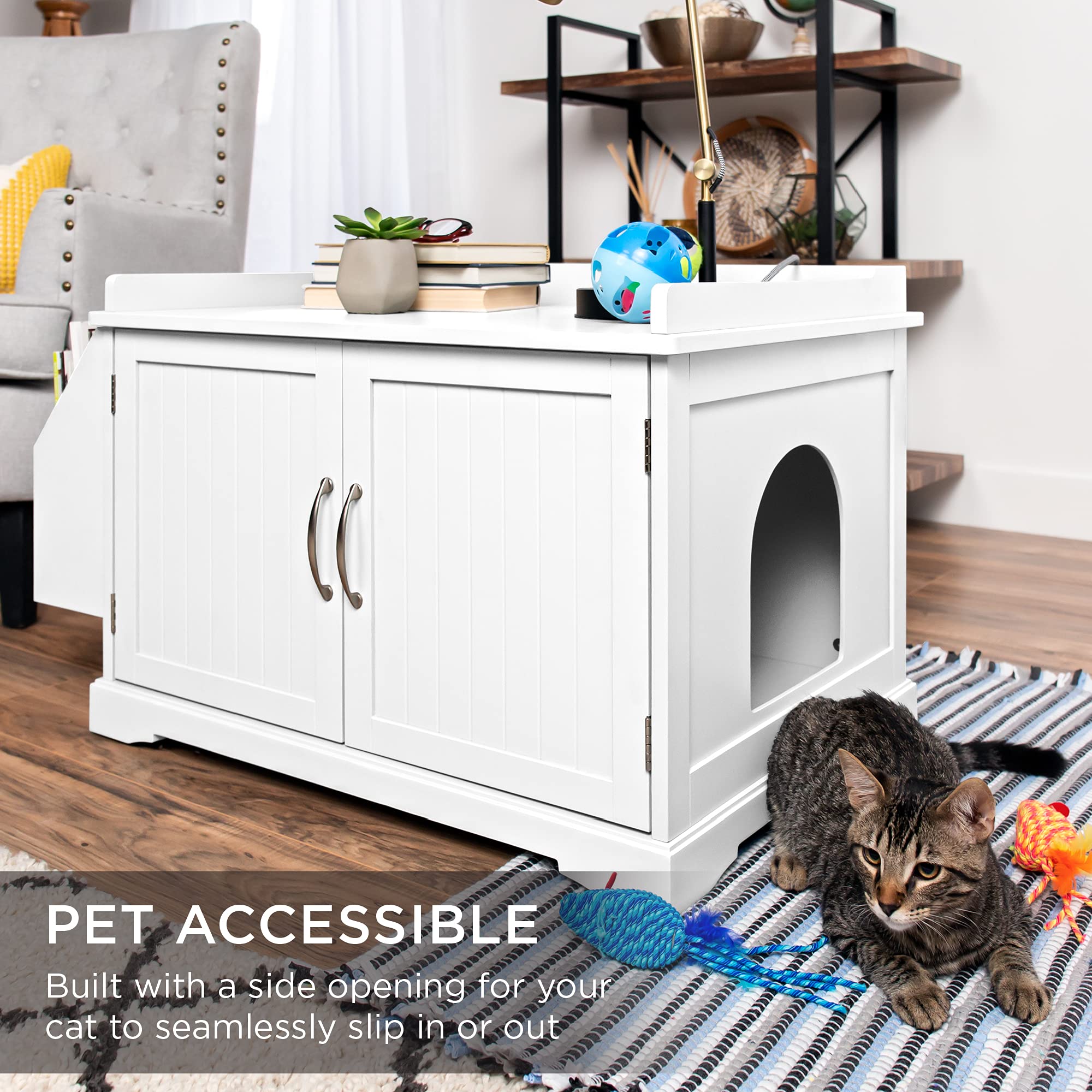 Buy Best Choice Products Large Wooden Cat Litter Box Enclosure