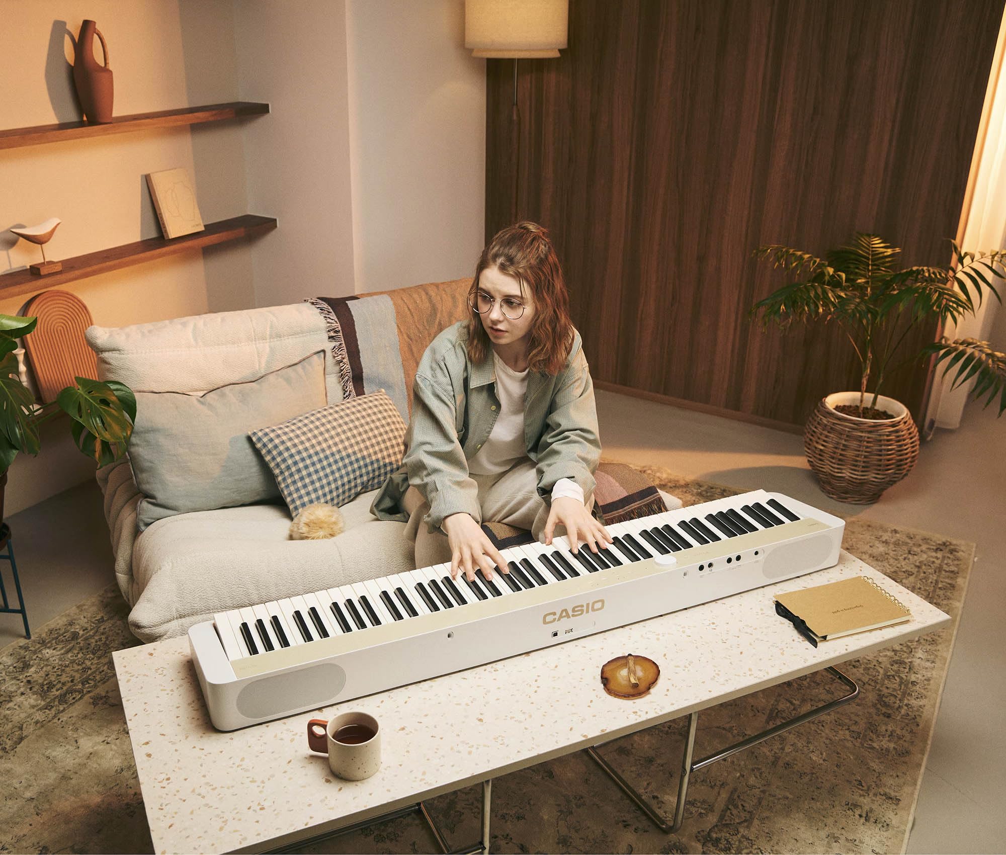 Amazon.com: Casio PX-S1100 Privia Digital Piano - Mellow Beige