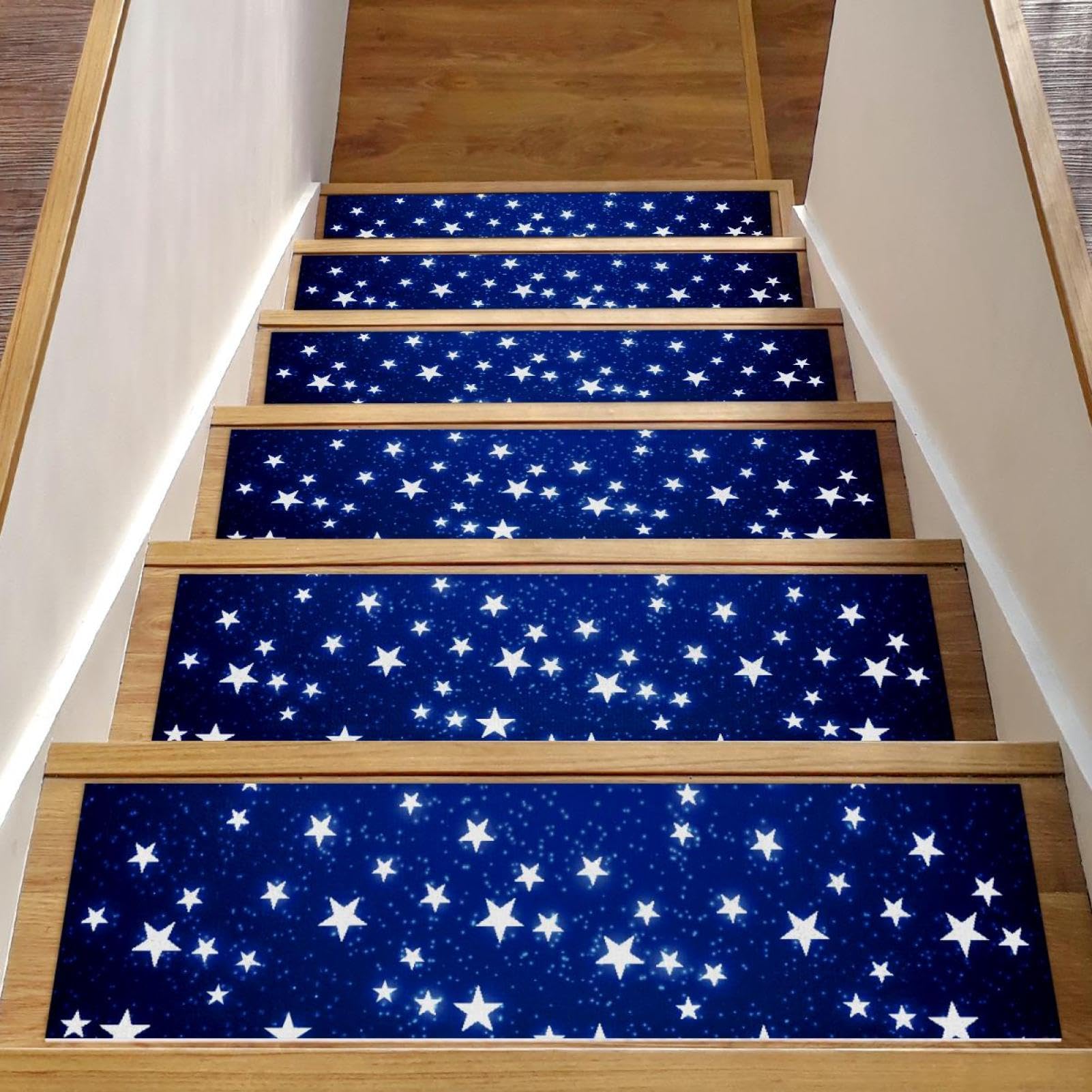 Tapis d'escalier antidérapants anti chute marche bois animaux lot de 15